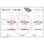 BREMBO P 54 030 Sada brzdových destiček, kotoučová brzda (P54030) | Zboží Auto