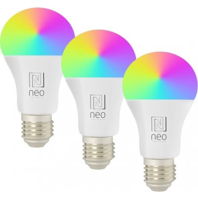 IMMAX NEO LITE SMART sada 3x žárovka LED E27 9W RGB+CCT, stmívatelná, Wi-Fi, Beacon, DO, TUYA 07712CDO – Zbozi.Blesk.cz