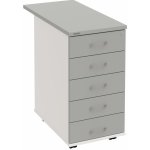 Hobis K 35 C N 80 5 zásuvek léta napříč 80 cm šedá bílá – Hledejceny.cz
