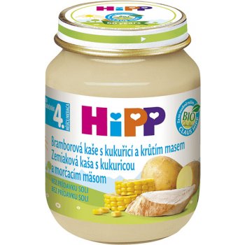 HiPP Bio Bramborové pyré s kukuřicí a krůtím masem 125 g