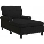 vidaXL Chaise Lounge Černý 91 x 157 x 91 cm