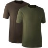 Army a lovecké tričko a košile Tričko Deerhunter malé logo 2 kusy Green/Brown Leaf