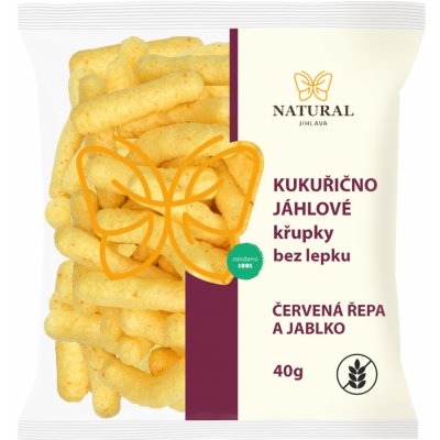 Natural Jihlava Křupky jáhlové červená řepa a jablko Natural 40 g – Sleviste.cz