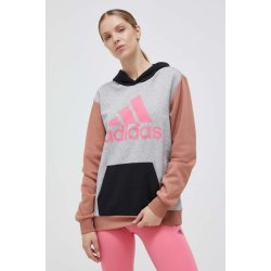 adidas mikina dámská šedá s kapucí vzorovaná