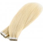Vlasové PU pásky Tape in na prodlužování vlasů 60cm 613 nejsvětlejší blond – Zboží Dáma
