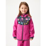 unuo Dětská softshellová bunda s fleecem Basic Fuchsiová Kytičky – Hledejceny.cz