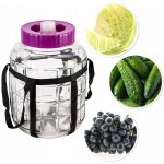 SuperButelki Skleněná zavařovací sklenice 10 l čirá se sponami – Zboží Dáma