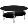 Konferenční stolek Tutumi CT-001 skleněný černý, černý