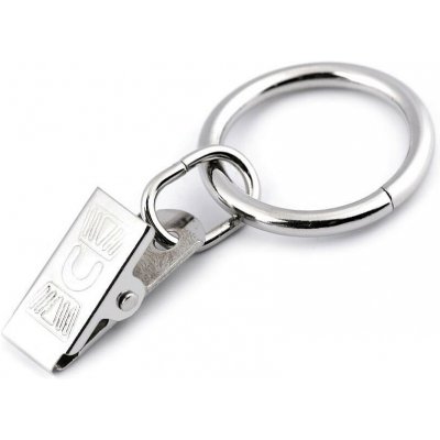 Žabky na záclony a závěsy kovové s kroužkem Ø25 mm - nikl (300 ks) – Zboží Dáma