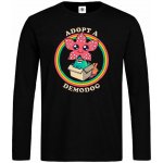 Tričko Stranger Things Adopt a Demodog Černá – Zboží Dáma