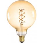 Lumines LED filamentová žárovka , E27, G125, 5W, extra teplá bílá – Hledejceny.cz