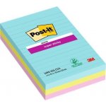 3M POSTIT Samolepicí bloček Super Sticky Miami, mix barev, 101 x 152 mm, 3x 90 listů, linkovaný, 3M POSTIT 7 ,balení 270 ks – Hledejceny.cz