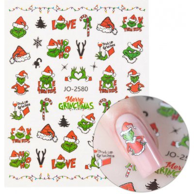 Molly Nails Vánoční samolepky na nehty Grinch JO-2580 – Hledejceny.cz