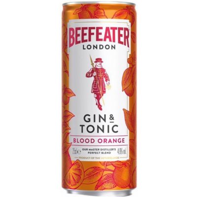 Beefeater Blood Orange & Tonic 4,9% 0,25 l (plech)