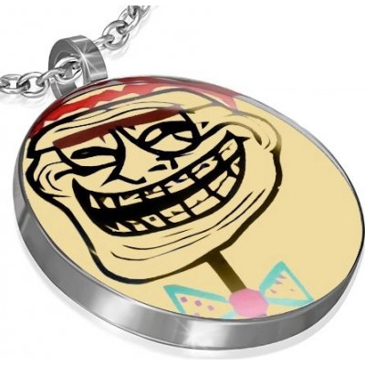 Šperky eshop Přívěsek z oceli Meme Troll Face Melvin AA30.24 – Zboží Mobilmania