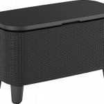 Keter Bevy Cool Bar Rattan 83,5 x 40 x 50-74 cm grafit – Hledejceny.cz