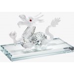 Preciosa Skleněná figurka Bílý Drak - čínský zodiak z českého křišťálu Preciosa, na podstavci – Hledejceny.cz