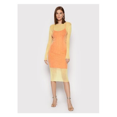 Patrizia Pepe šaty 8A0956/K004-J2U3 béžová – Zboží Mobilmania