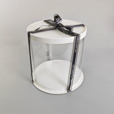 Cake star dortový box bílý kulatý 26x31cm - bez stuhy – Zboží Dáma