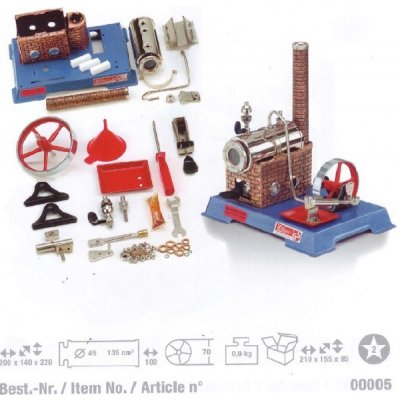 Wilesco D5 parní stroj (20x14x22 cm) – Zboží Dáma