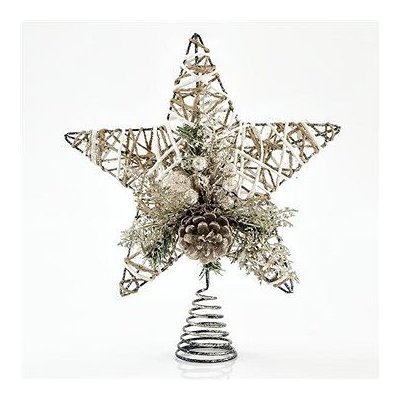 Eurolamp Hvězda na špičku vánočního stromku zlatá 30,5 cm