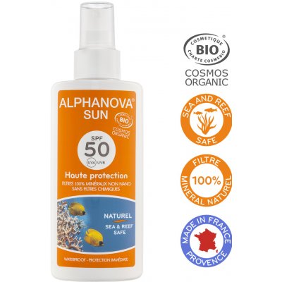 Alphanova Sun Bio Kids opalovací spray SPF50 125 ml – Hledejceny.cz