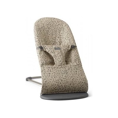 BabyBjörn Lehátko Bouncer Bliss Woven - Beige/Dark Gray – Zboží Dáma