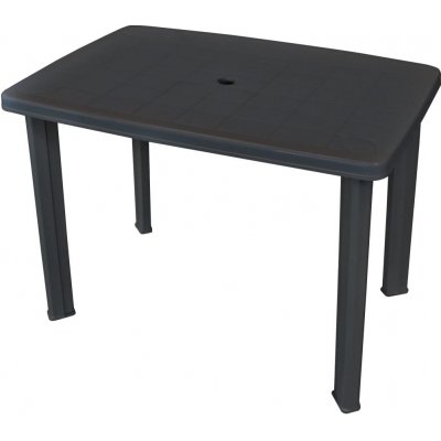 OMAXI 570646 Zahradní stůl antracitový 101 x 68 x 72 cm plast – Hledejceny.cz