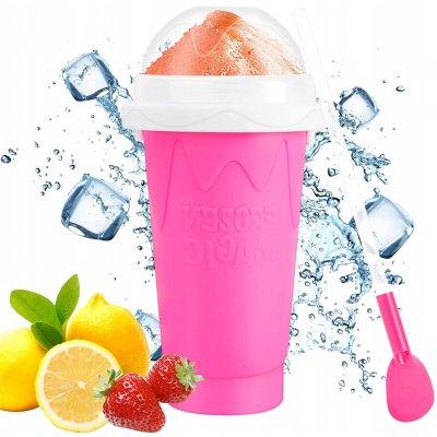 HRNEK NA LEDOVOU TŘÍŠŤ SLUSHY SHAKER MRAŽENÉ NÁPOJE LED DÁREK RŮŽOVÝ – Zbozi.Blesk.cz