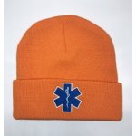 Čepice zimní s výšivkou STAR OF LIFE oranžová – Hledejceny.cz