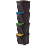 Prosperplast Koš na tříděný odpad Sortibox 4 x 25 l antracit – Hledejceny.cz