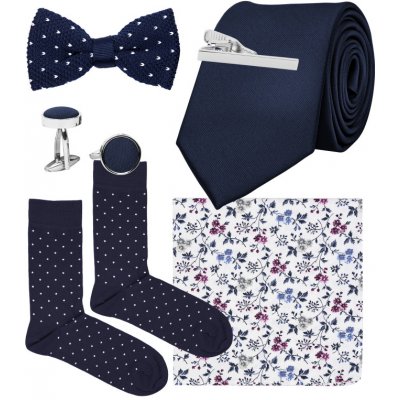 Bubibubi sada Marine s kravatou a motýlkem tmavomodrá – Zboží Dáma