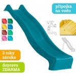 Monkey´s Home skluzavka Eko-Line s přípojkou na vodu tyrkysová 2,90 m – Zboží Mobilmania