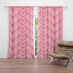 Sablio Závěs Růžové pletení: 2ks 140x250cm – Zboží Mobilmania