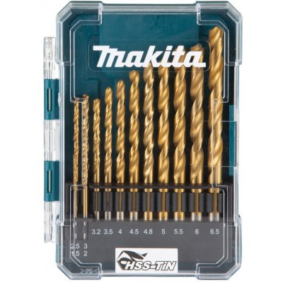 Sada vrtáků do kovu Makita HSS-TiN 1,5-6,5mm (po 0,5), 13ks D-72855 – Zboží Mobilmania