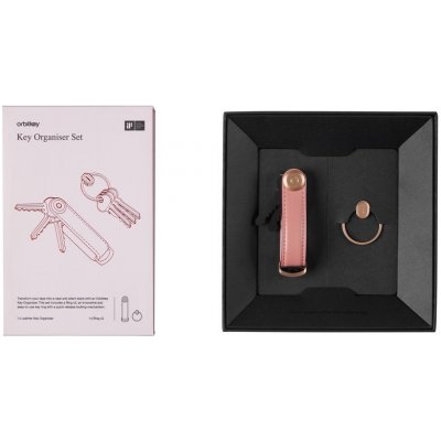 Orbitkey Kožená a kroužek na klíče v dárkovém balení Key Organiser Set + Ring Rose Gold – Zbozi.Blesk.cz