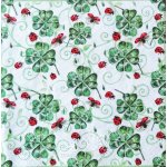 Ubrousek na decoupage vzor 2201 berušky čtyřlístky – Sleviste.cz