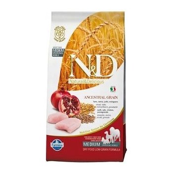 N&D Ancestral Grain Dog Adult Medium & Maxi spelt oats and pomegranate 12 kg