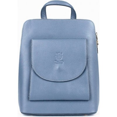 Modrý kožený batoh/crossbody kabelka no. 40 – Zboží Mobilmania
