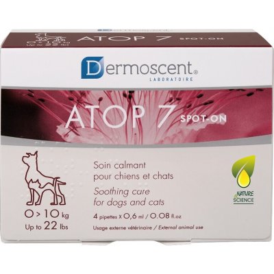 Dermoscent ATOP 7 spot-on pes, kočka do 10 kg 4 x 0,6 ml – Hledejceny.cz