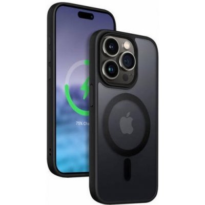 Hybrid Frost MAG Cover iPhone 15 Pro Max MagSafe černé Case – Zboží Mobilmania