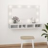 Koupelnový nábytek Nábytek XL Zrcadlová skříňka s LED bílá 90x31,5x62 cm