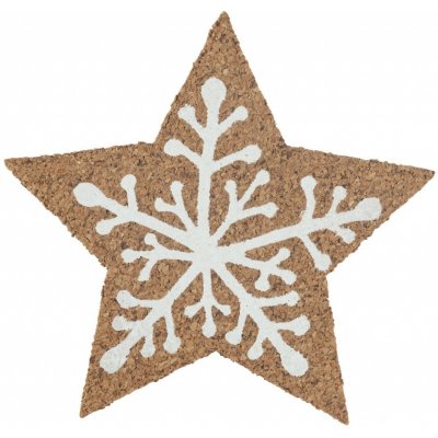 Altom Korková podložka pod hrnek Winter star10x10x0,3cm 6 ks – Zboží Mobilmania