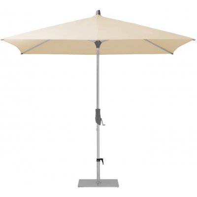 Glatz Slunečník Alu-Twist, obdélníkový 210x150 cm (2,1x1,5 m), rám eloxovaný hliník, potah polyester 220 g/m2 bava světle šedá (pale grey) – Hledejceny.cz