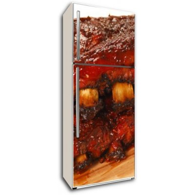 WEBLUX 14506041 Samolepka na lednici fólie Slabs of BBQ Spare ribs Desky z BBQ Náhradní žebra rozměry 80 x 200 cm