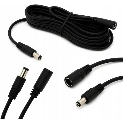 NAPÁJECÍ PRODLUŽOVACÍ KABEL PRO KAMERY, LED PÁSKY DC 12V 5,5mm 10M – Zboží Živě