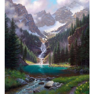 Norimpex Diamantové malování Horský potok 30 x 40 cm – Hledejceny.cz