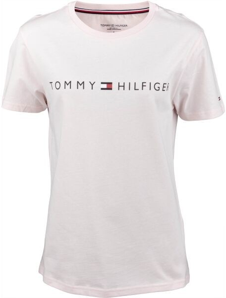 Tommy Hilfiger CN SS TEE LOGO Růžová Černá tričko