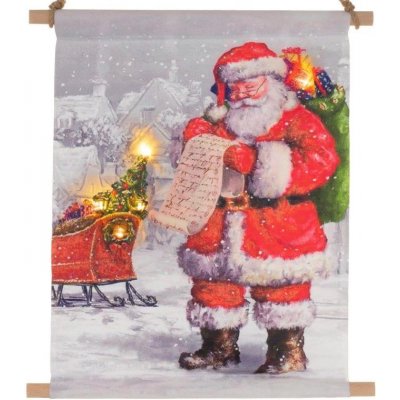 MAXXIVA® 86801 Hängende LED Leinwand inklusive 5 LEDs Wandmotiv Weihnachtsmann 30 x 40 cm – Hledejceny.cz