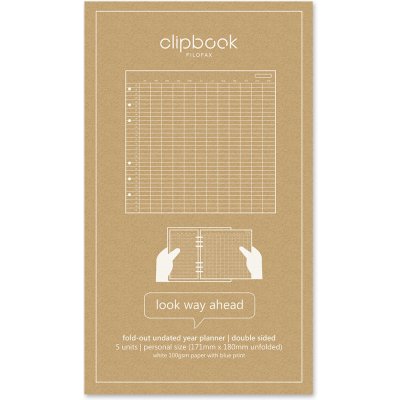 Filofax Clipbook Nedatovaný roční kalendář náplň A6 – Zboží Mobilmania